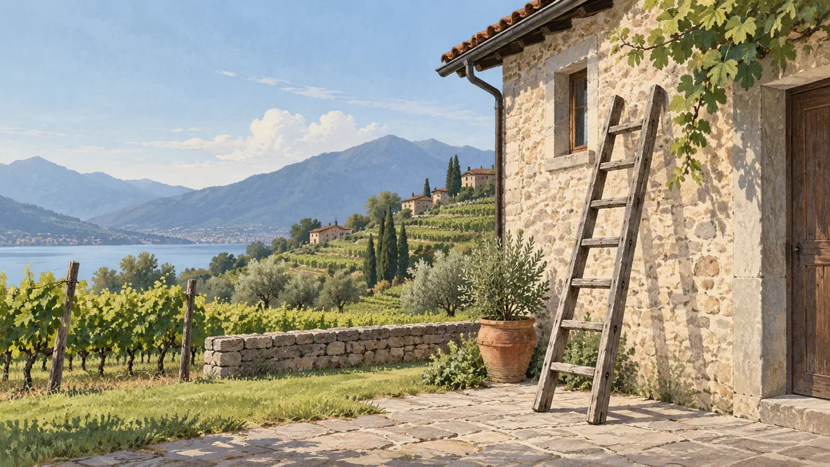 Locate Varesino, 79-year-old seriously injured after falling from a ladder