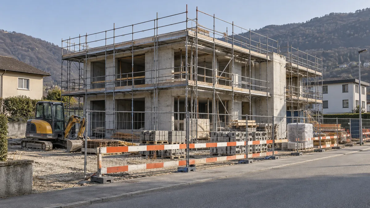 Baustelle in Lurate Caccivio stillgelegt: Anzeige