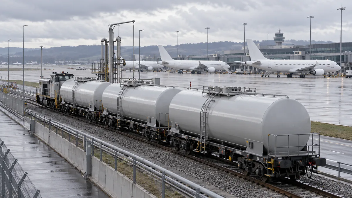 Aéroport de Zurich approvisionné en kérosène par le rail