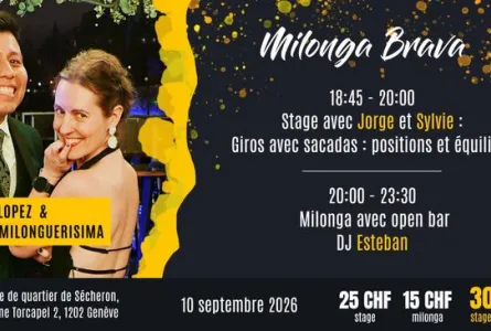 Milonga Brava avec Jorge Lopez & Sylvie Milonguerisima