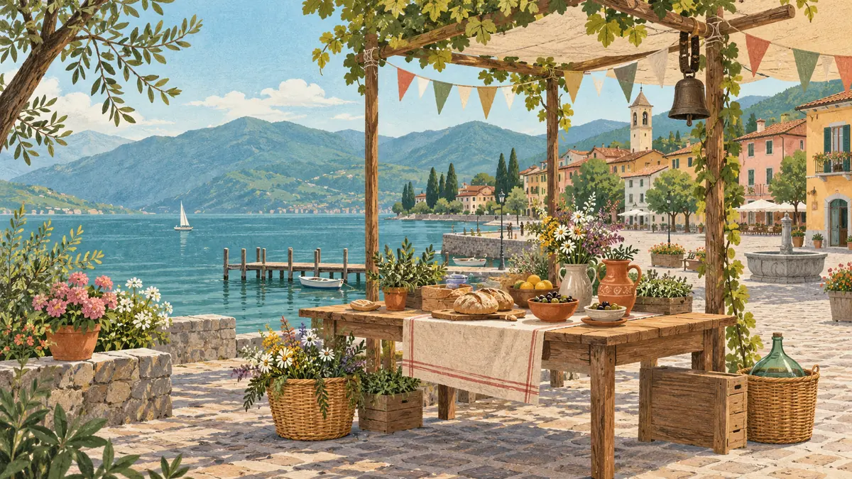 Flohmarkt im Dreispitzpark Kreuzlingen — Image illustrative générée par IA