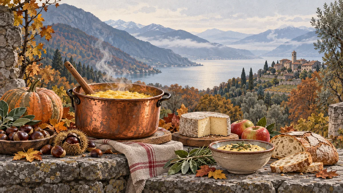 En dehors de Zucca, le village des citrouilles — Image illustrative générée par IA