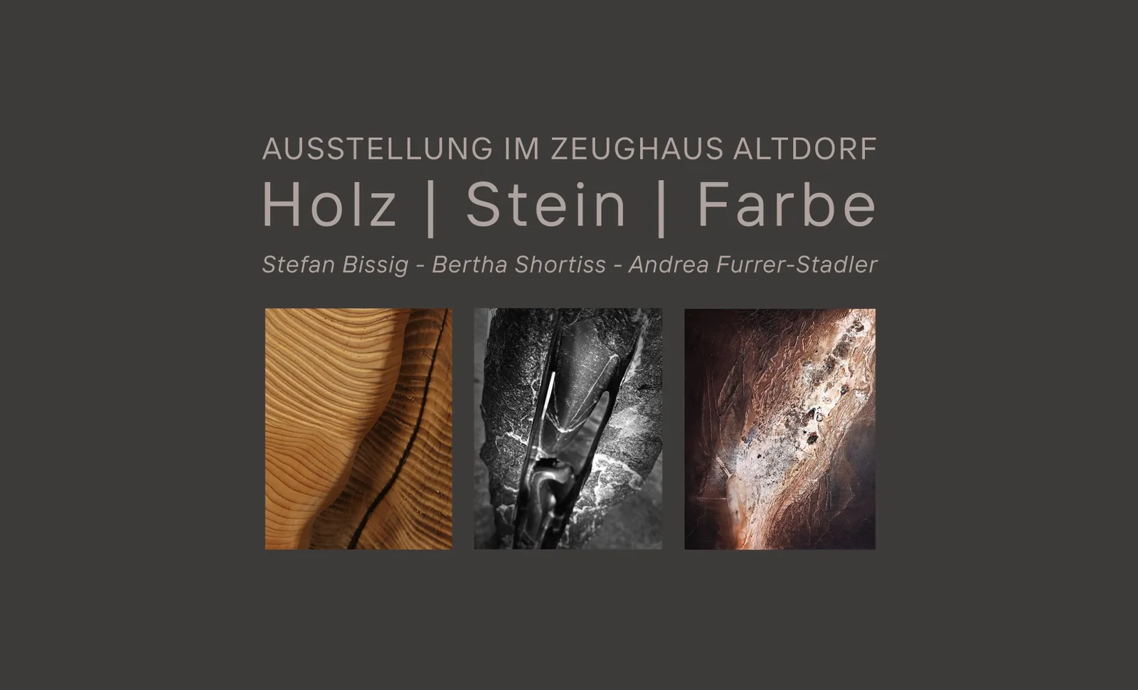 Holz | Stein | Farbe  -  Kunstausstellung