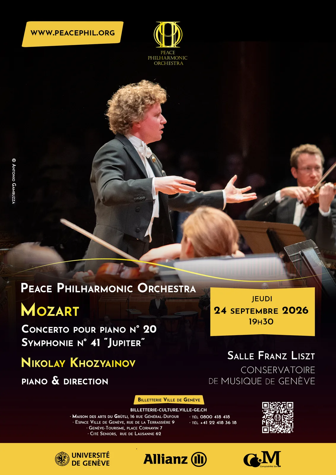 Peace Philharmonic & Nikolay Khozyainov suonano Mozart