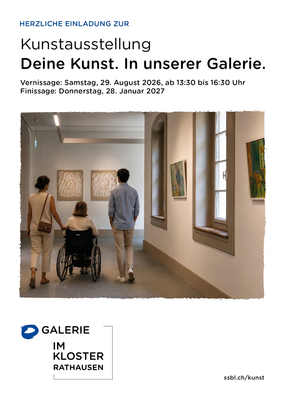 Deine Kunst. In unserer Galerie. Künstlerinnen und Künstler im Dialog.