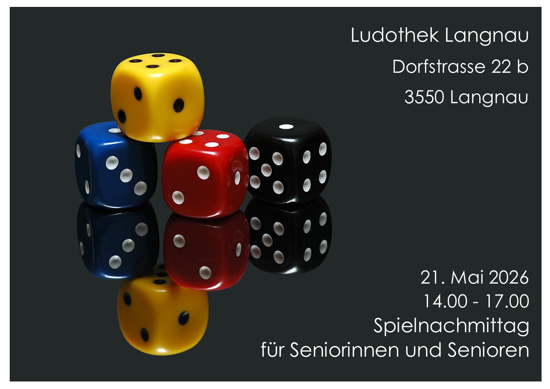 Spielnachmittag für Seniorinnen und Senioren