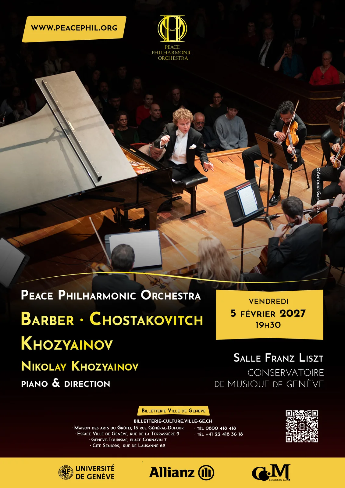 Peace Philharmonic & Nikolay Khozyainov - Barber, Chostakovitch et Khozyainov