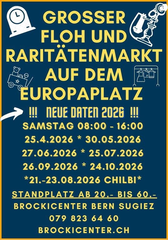 Le plus grand marché aux puces de Berne Europaplatz 2026