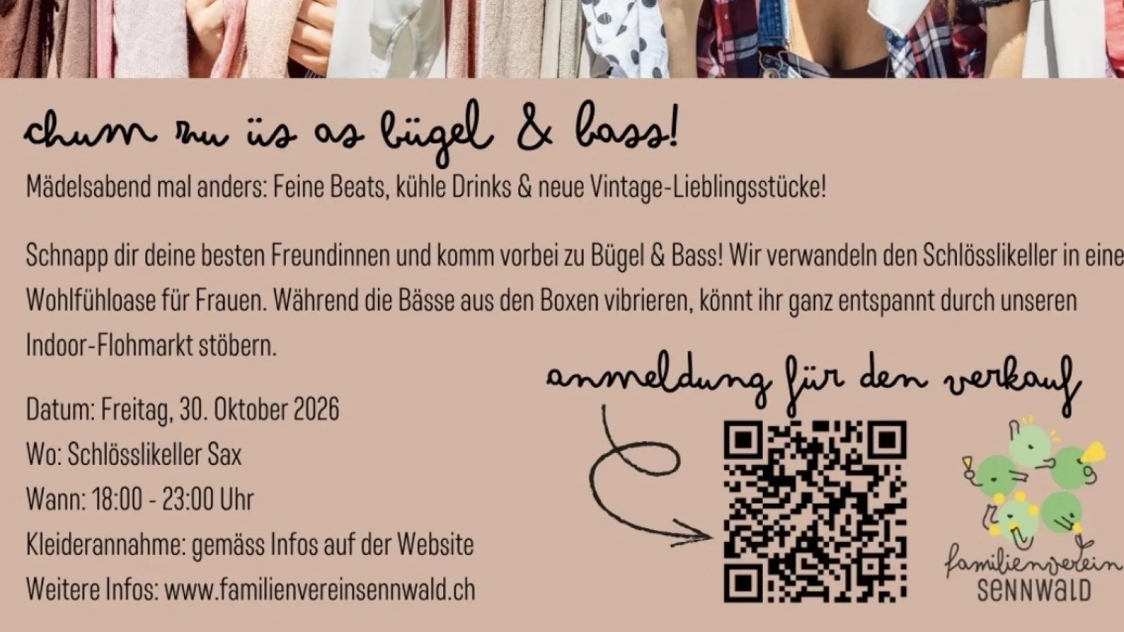 Bügel & Bass - Secondhandkleider & Musik & leckere Drinks