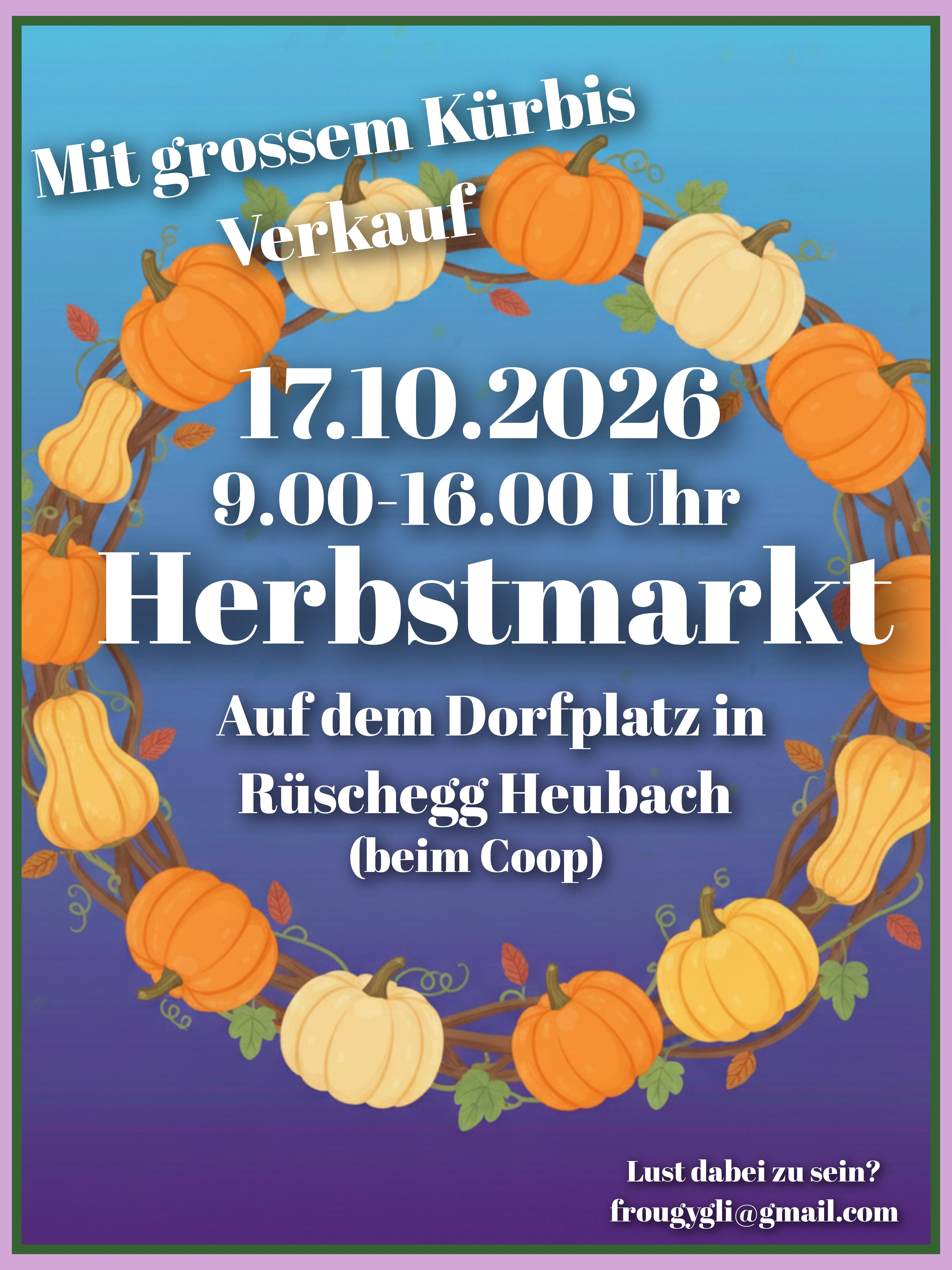 Herbstmarkt mit Kürbisverkauf