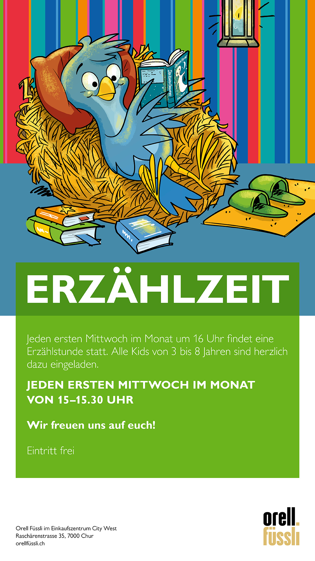 Erzählzeit im Orell Füssli, Einkaufscenter City West