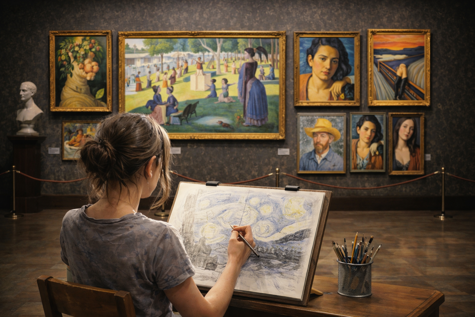 Kunstgeschichte, Malerei und Zeichnen auf Italienisch