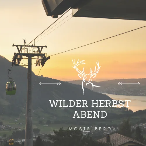 Wild fall evening at the Mostelberg mountain inn