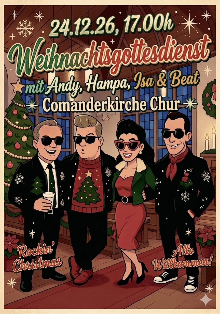 Weihnachtsgottesdienst mit Andy Gfeller, Hampa & Rest und Beat Brot
