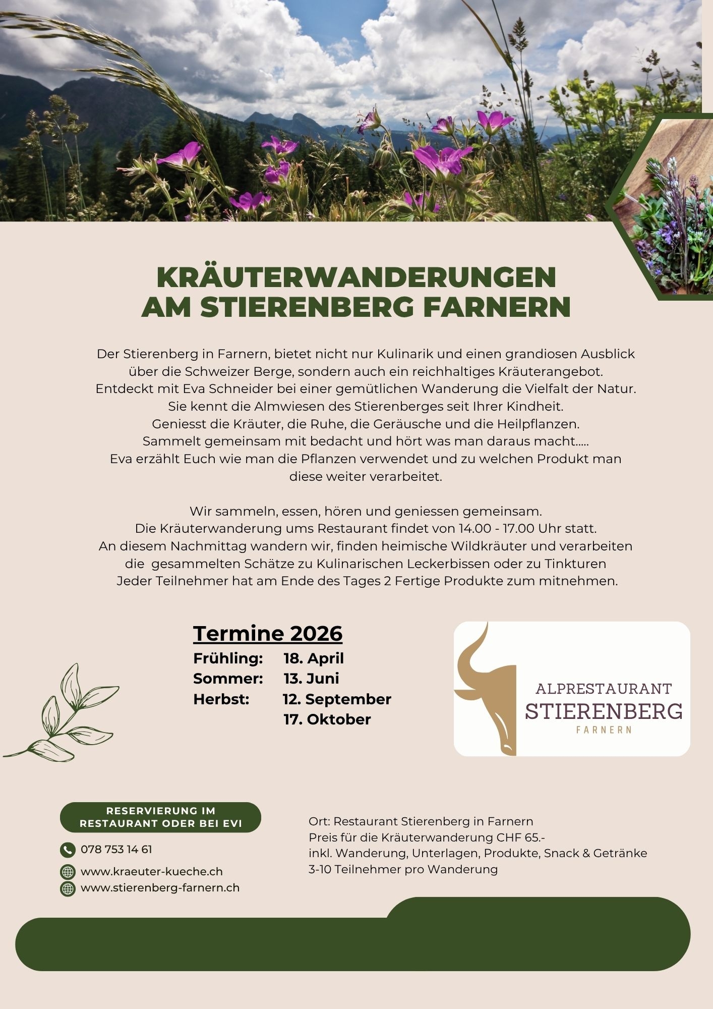 Kräuterwanderung am Stierenberg Farnern