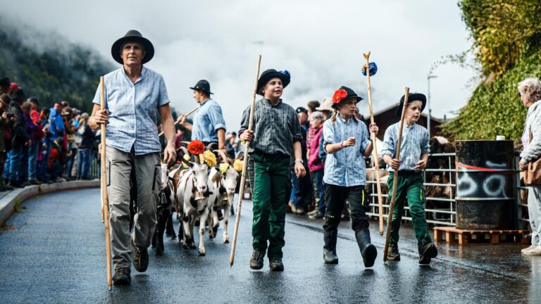 Foire aux moutons et désalpe à Jaun
