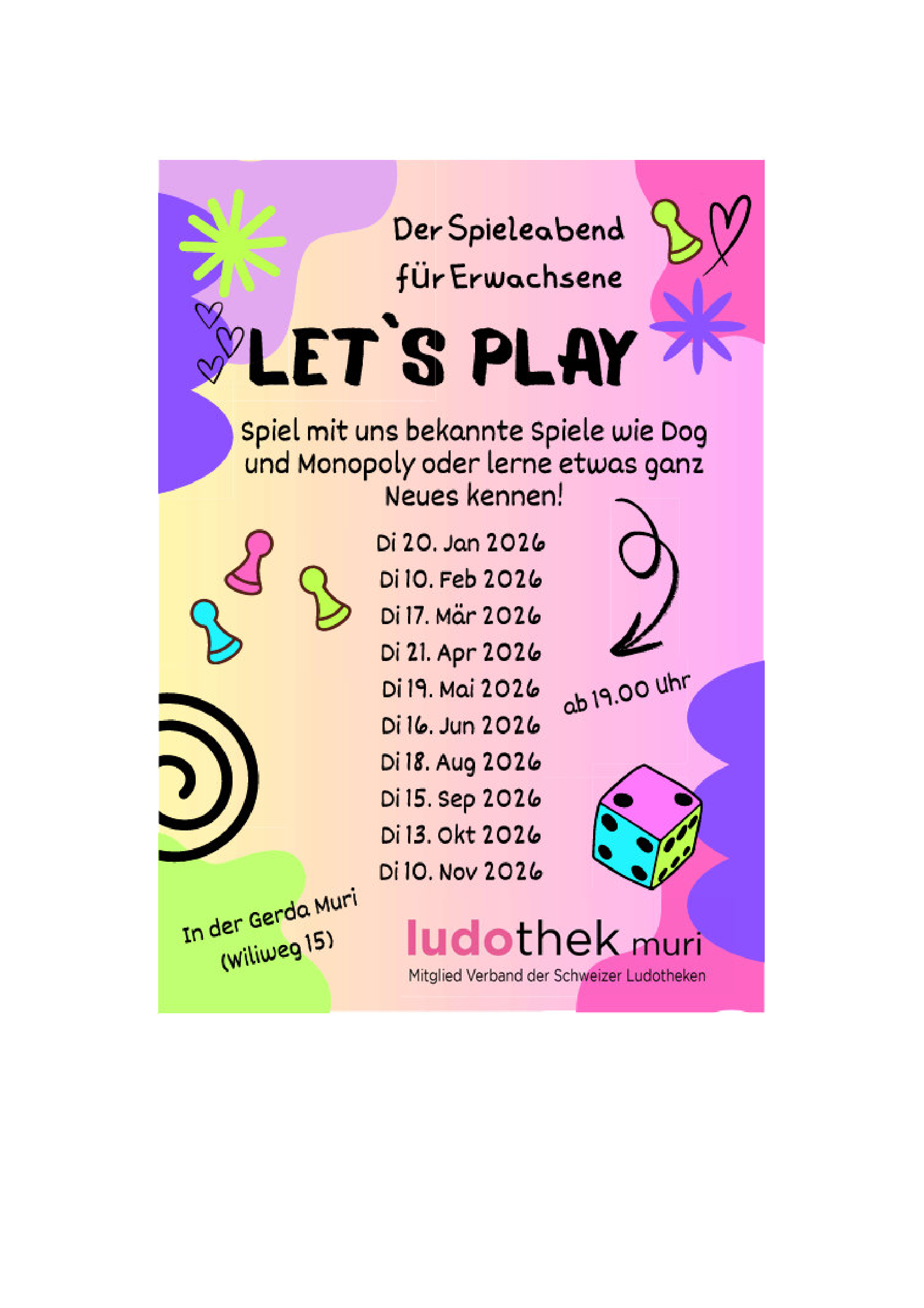 Öffentlicher Spielabend für Erwachsene "Let's Play!"