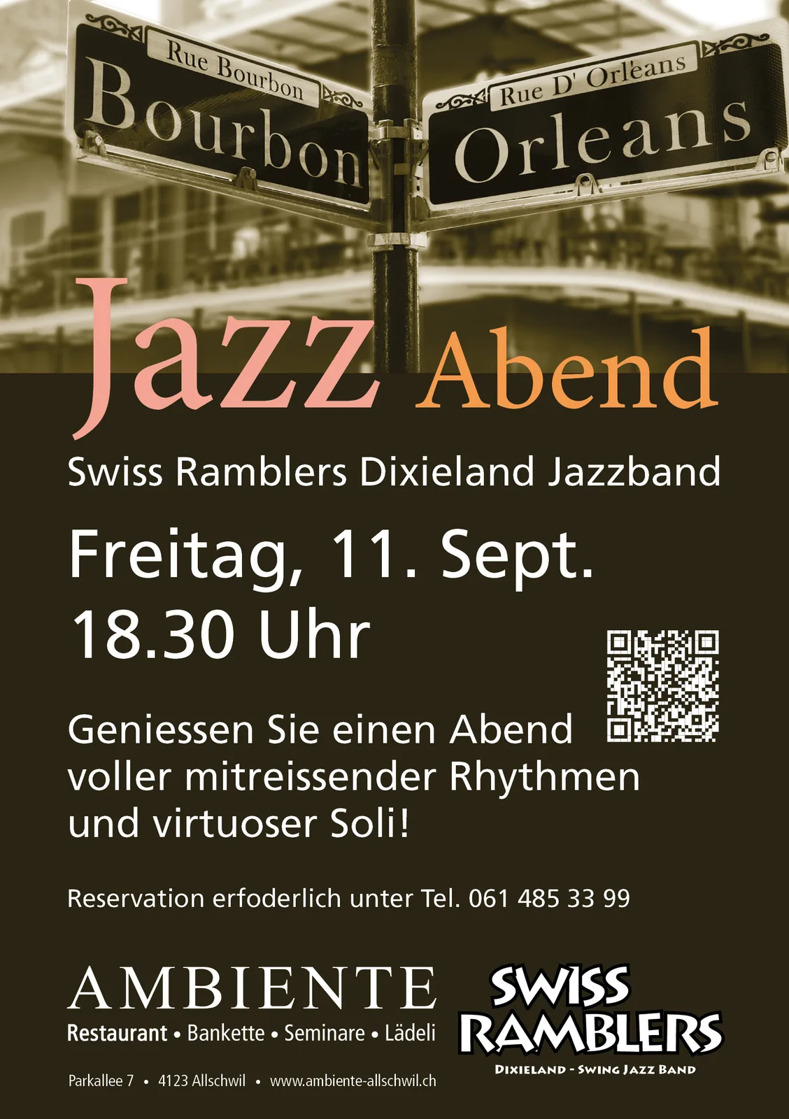 Jazz Abend mit Swiss Ramblers Dixieland Jazzband