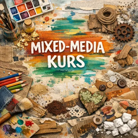 Mixed-Media – frei gestalten mit Farbe und Material