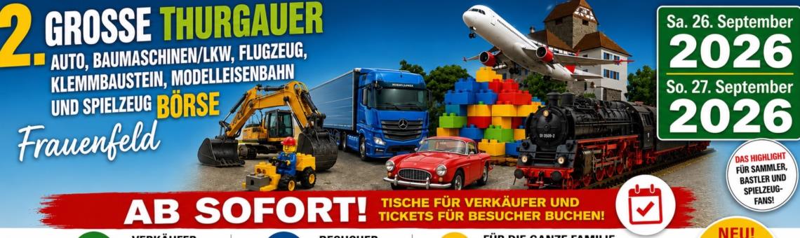 2. Grosse Thurgauer Auto, Baumaschinen, LKW, Flugzeug, Klemmbaustein, Modelleisenbahn et Spielzeug