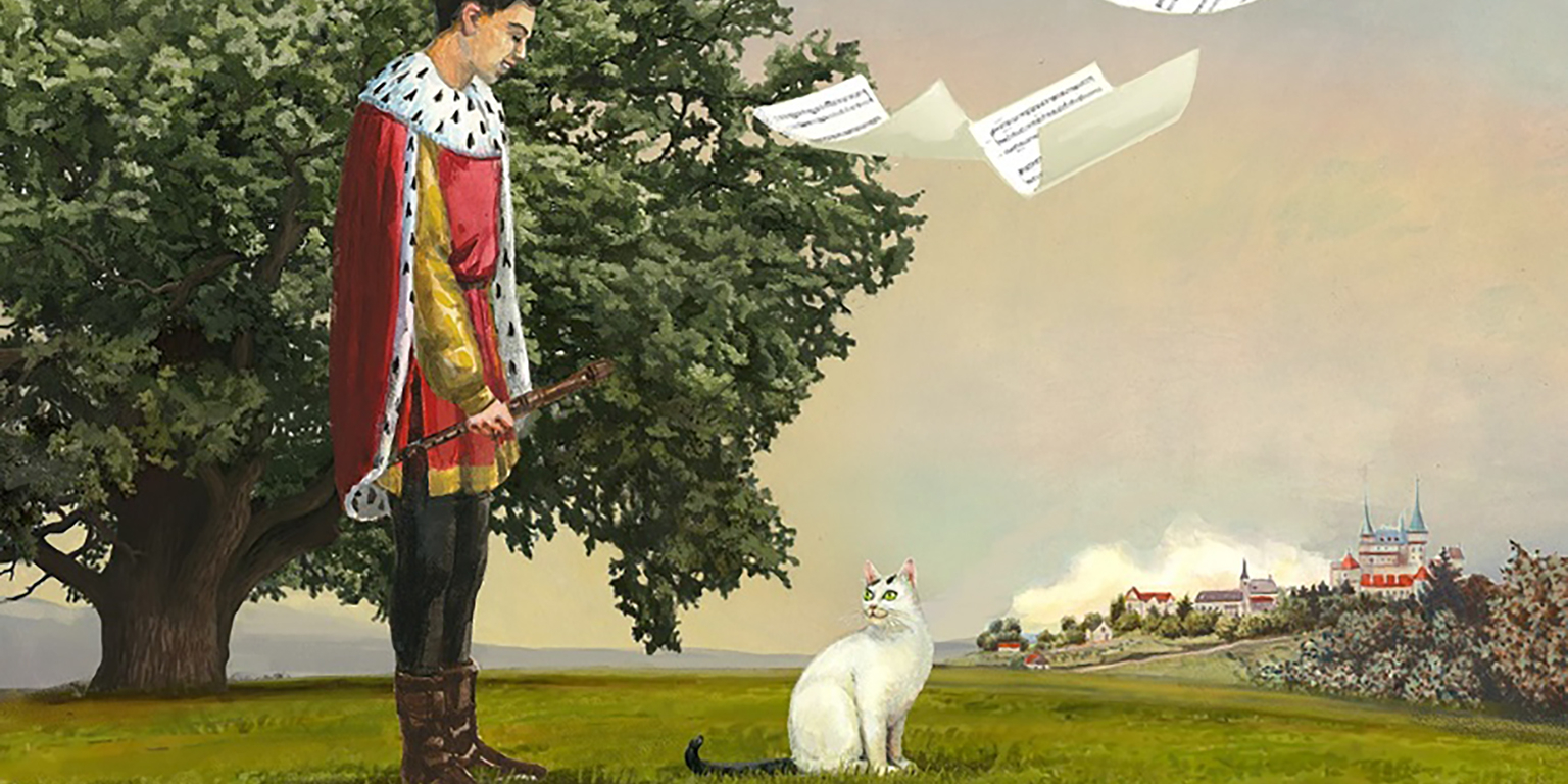 Tino Flautin und Kater Leo