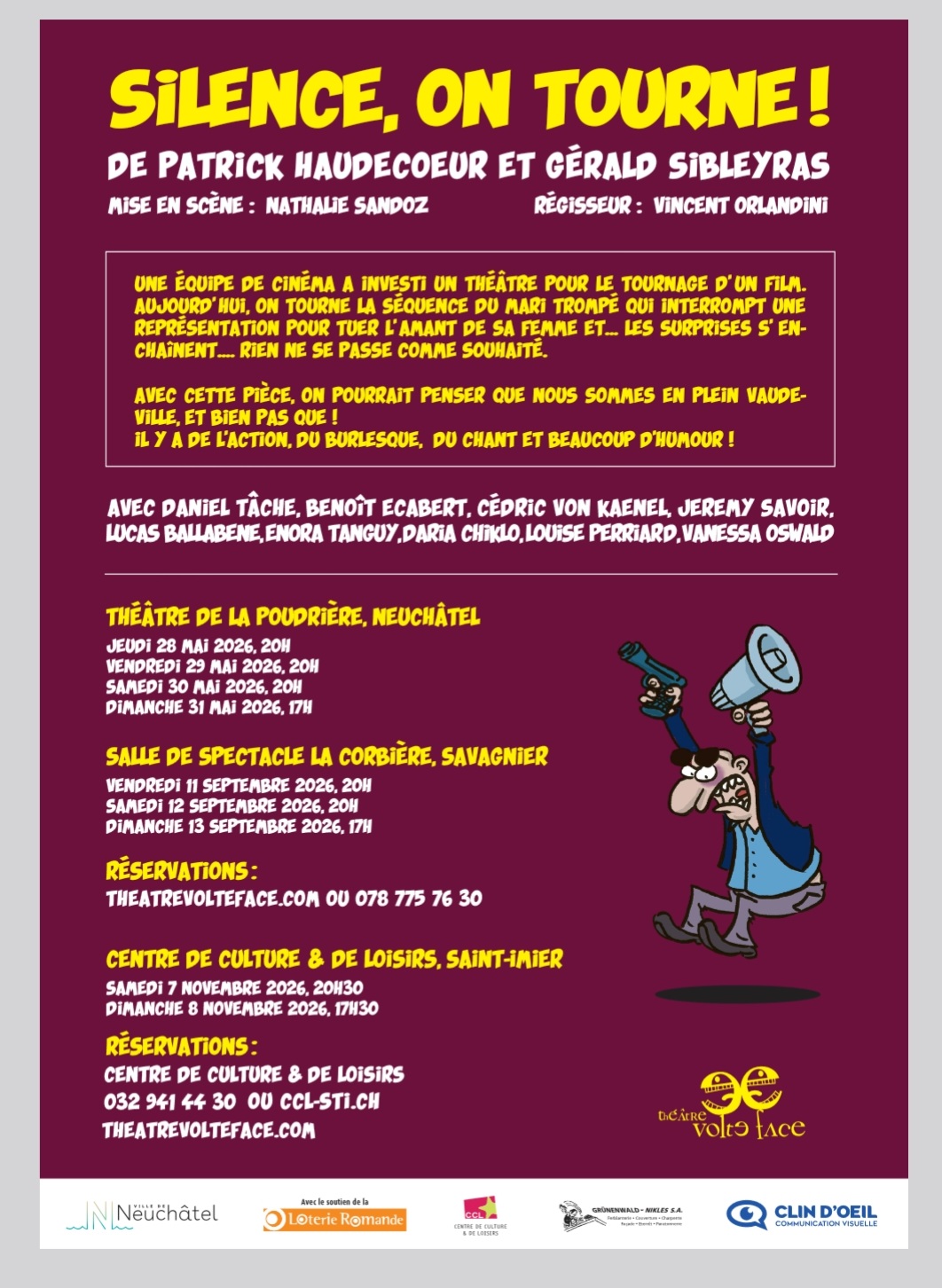 Comédie : "Silence on tourne !"