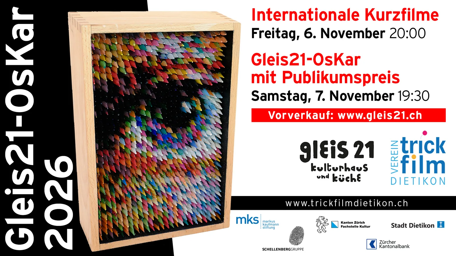 Kurzfilmevent Dietikon mit Gleis21-OsKar