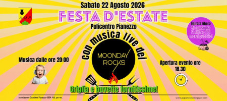 Festa estiva con musica live a Pianezzo