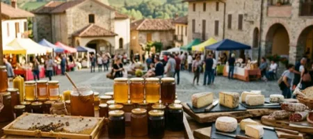 Birra formaggio miele al lago