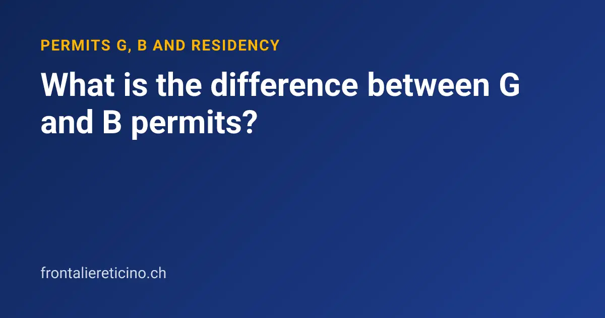 What is the difference between G and B permits?