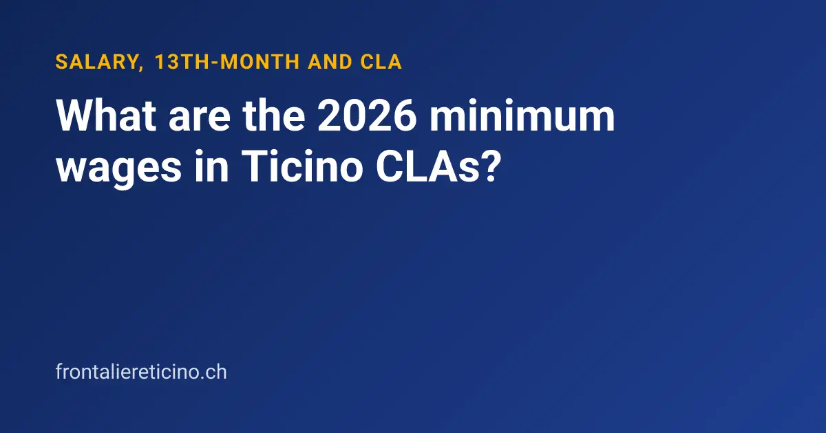 What are the 2026 minimum wages in Ticino CLAs?