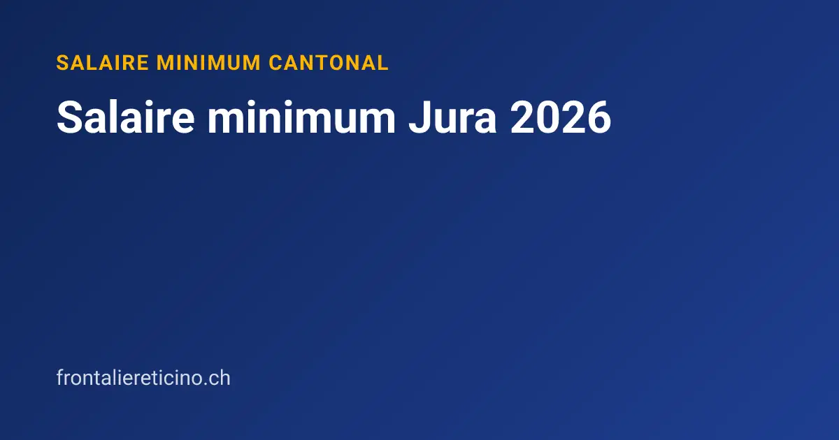 Salaire minimum Jura 2026
