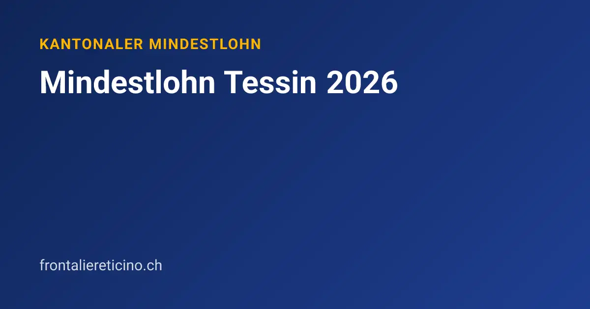 Mindestlohn Tessin 2026
