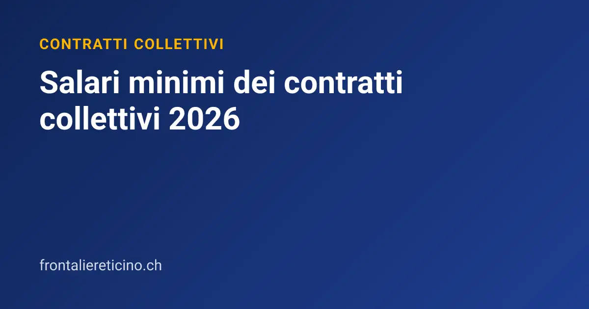 Salari minimi dei contratti collettivi 2026