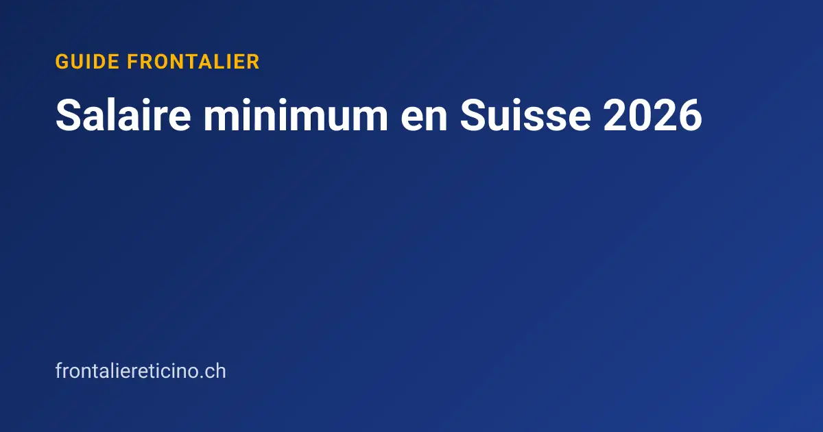 Salaire minimum en Suisse 2026